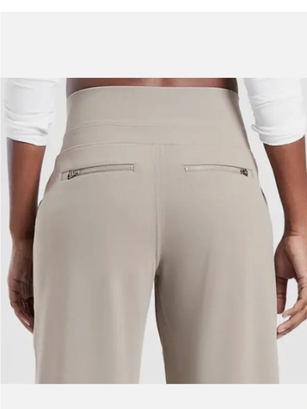 Athleta Dark Taupe Grey Venice High Rise Wide Leg Elastic Waist Pant Size XS - Picture 5 of 12